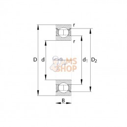 6006RS; JTEKT/KOYO; Roulement à billes à gorge profonde 30x55x13 mm, 6006-RSR Jtekt/Koyo; pièce detachée