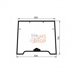 00125734010N; KRAMP; Pare-brise, partie haute; pièce detachée
