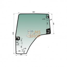 00155691040KR; KRAMP; Vitre de porte gauche; pièce detachée