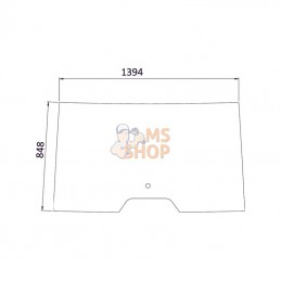 0011171671; KRAMP; Pare-brise, partie haute; pièce detachée