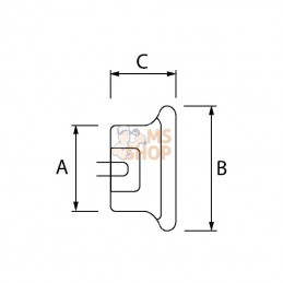 62040158Z; KRAMP; Racc.fem. 6" embout 158mm; pièce detachée