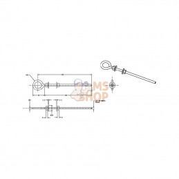 TO4260; KRAMP; Vis à œillet à souder BZP 254x8 mm; pièce detachée