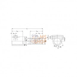 6710171KR; KRAMP; Réduct+Etrier Ø30+Cale 1.3/8-6; pièce detachée