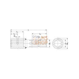 671006KR; KRAMP; Réducteur 1.3/4-6 - 1.3/8-6; pièce detachée