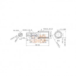 671006KR; KRAMP; Réducteur 1.3/4-6 - 1.3/8-6; pièce detachée