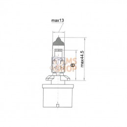 B12059; KRAMP; Ampoule 12,8 V 27 W PGJ13; pièce detachée