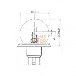 B12018; KRAMP; Ampoule 12 V 45/40 W P45t Jaune; pièce detachée