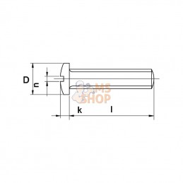 8536MSP001; KRAMP; Vis métal. c.cr. M3x6 laiton; pièce detachée