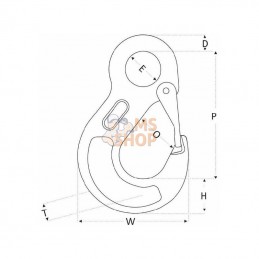 2644010; REMA; Croch éling à œill REH10 10mm; pièce detachée