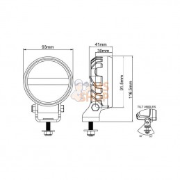 988102B; NORDIC LIGHTS; Canis Go 410 16W projecteur DT; pièce detachée