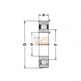 750017262092RS; SKF; Roulement à billes à gorge profonde 45x85x19 mm SKF; pièce detachée