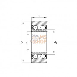 305801C2ZSKF; SKF; Roulement SKF; pièce detachée