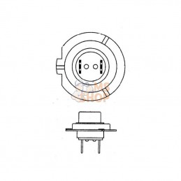 GL12067KLL; SAFRA; Ampoule 12V 55W H7 Long Life; pièce detachée