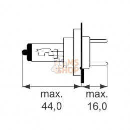 GL12067KLL; SAFRA; Ampoule 12V 55W H7 Long Life; pièce detachée