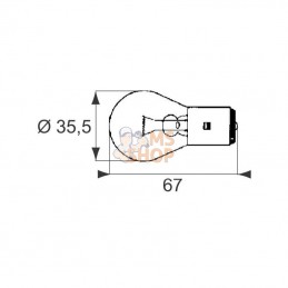 GL2407; SAFRA; Ampoule 24V 45W BA20s; pièce detachée