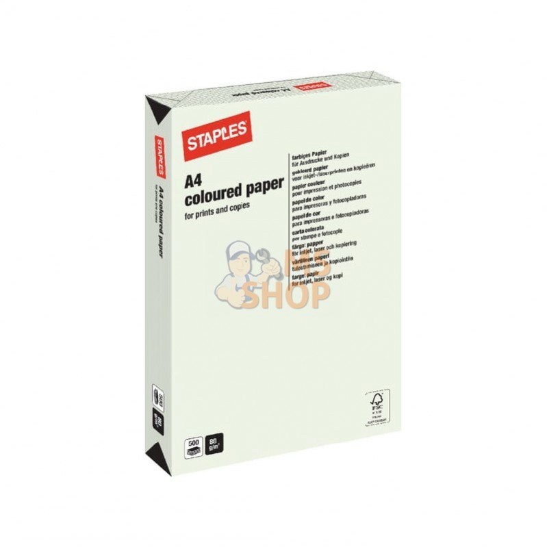 600306ST; STAPLES; Papier A4 vert clair 500B; pièce detachée