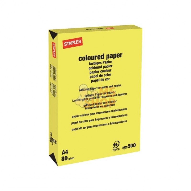 600312ST; STAPLES; Papier A4 jaune 500B; pièce detachée