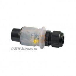 25036200LEM20; SALVARANI; Fiche 3 pôles 10 A 12 V, 2x LED; pièce detachée