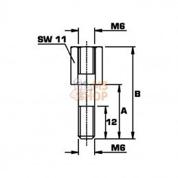 RS9513D; STAUFF; Vis M8x29; pièce detachée