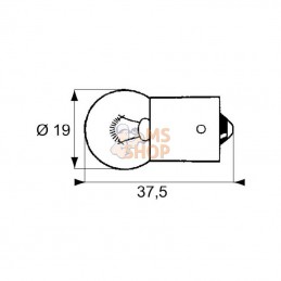 8GA002071131; HELLA; Ampoule 12 V R10W 10 W BA15s; pièce detachée