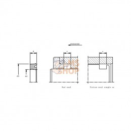 SA7583114UN; HALLITE; Joint tige 75x83x11,4UN L1=12,; pièce detachée