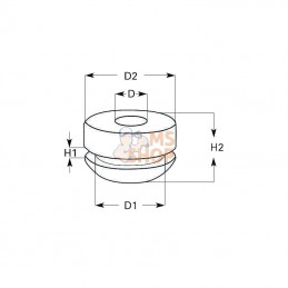 KB2304; KRAMP; Passe cloison, 4x7.5x1mm fermé; pièce detachée