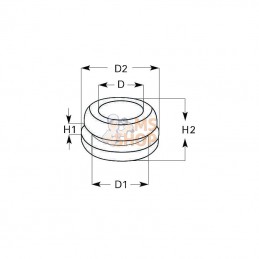 KB2314; KRAMP; Passe cloison, 14x18x3mm fermé; pièce detachée