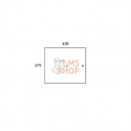 F281507220011N; KRAMP; Vitre arrière inférieure; pièce detachée