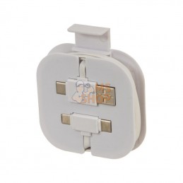 KRA00900019037; KRAMP; Câble de recharge 4-en-1 blanc; pièce detachée
