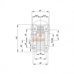 GMR0308056B5; KRAMP; Réducteur à vis I = 80; pièce detachée