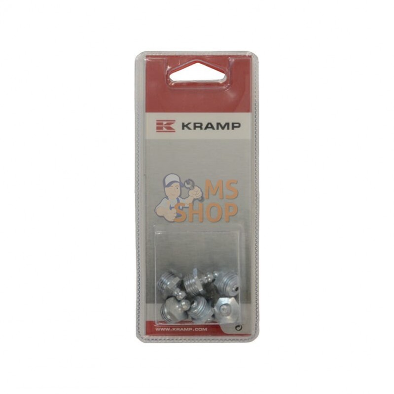 KRGN14180P006; KRAMP BLISTER; Graisseur 1/4" - 180° (x6); pièce detachée KRGN14180P006; KRAMP BLISTER; Graisseur 1/4" - 180° (x6); pièce detachée