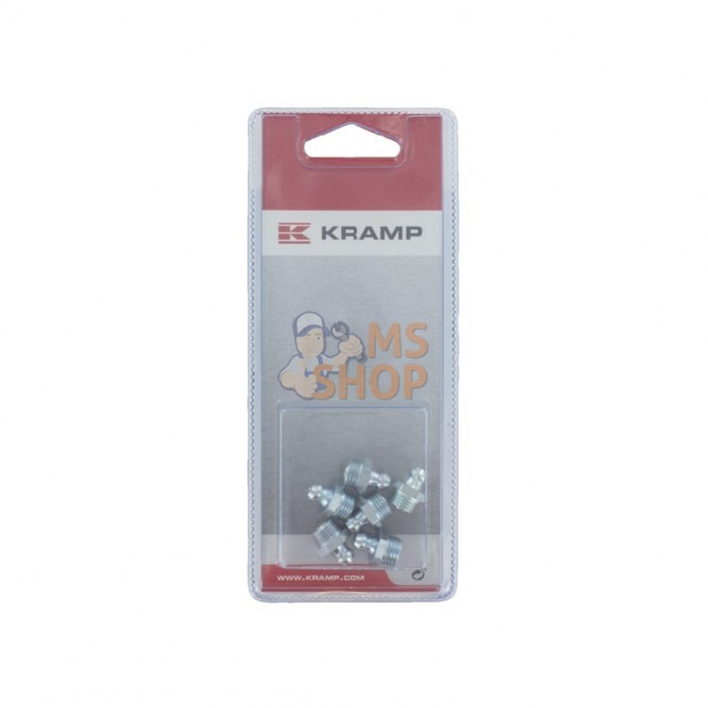 KRGN101180P006; KRAMP BLISTER; Graisseur M10 x 1-180° 6x; pièce detachée KRGN101180P006; KRAMP BLISTER; Graisseur M10 x 1-180° 6x; pièce detachée