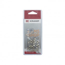 KRGLASSFUSES01P016; KRAMP BLISTER; Assortiment de fusibles verre; pièce detachée