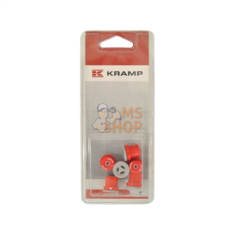 KRATR80REDP006; KRAMP BLISTER; Buse conique 80° rouge céramique (6x); pièce detachée KRATR80REDP006; KRAMP BLISTER; Buse conique 80° rouge céramique (6x); pièce detachée