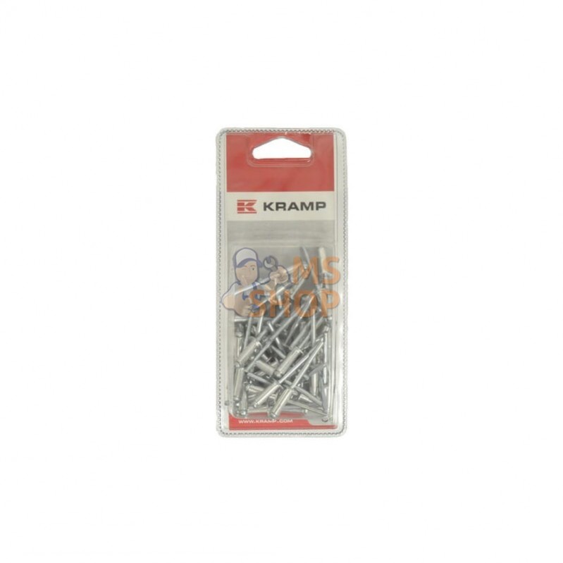 KRBN4814P050; KRAMP BLISTER; Rivet aveugle 4.8x14 mm (50x); pièce detachée KRBN4814P050; KRAMP BLISTER; Rivet aveugle 4.8x14 mm (50x); pièce detachée