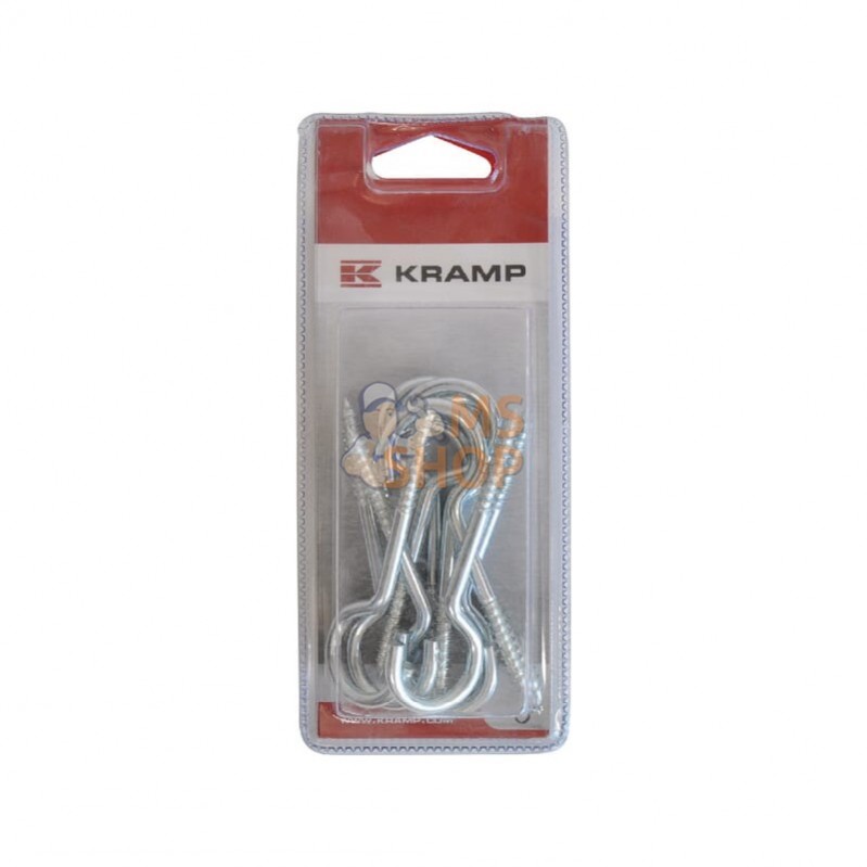 KRSH080EP010; KRAMP BLISTER; Crochet à visser rond 80mm (10x); pièce detachée KRSH080EP010; KRAMP BLISTER; Crochet à visser rond 80mm (10x); pièce detachée