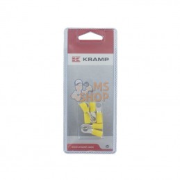 KRLA9050P006; KRAMP BLISTER; Cosses rondes jaune Ø6mm (6x); pièce detachée