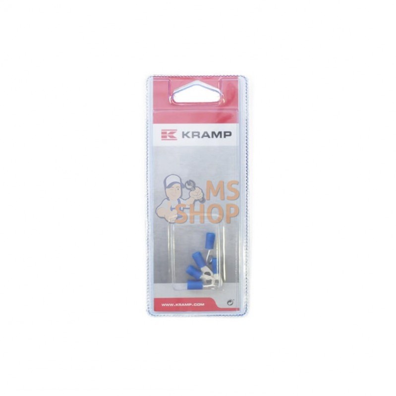 KRLA9040P005; KRAMP BLISTER; Cosses rondes bleues Ø4mm (6x); pièce detachée KRLA9040P005; KRAMP BLISTER; Cosses rondes bleues Ø4mm (6x); pièce detachée