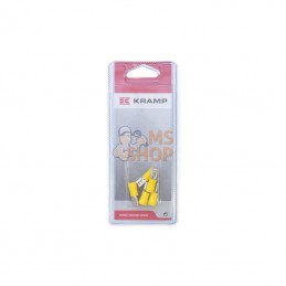 KRLA9020P005; KRAMP BLISTER; Douille fiche plate jaune 6.3mm; pièce detachée