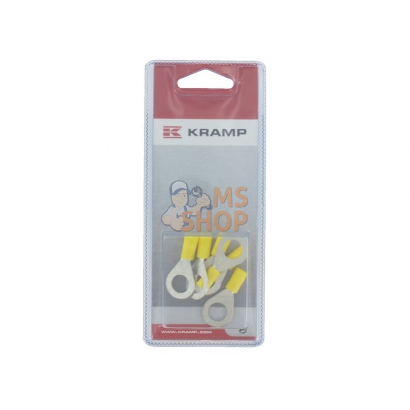 KRLA9080P006; KRAMP BLISTER; Cosses rondes jaune Ø10mm (6x); pièce detachée KRLA9080P006; KRAMP BLISTER; Cosses rondes jaune Ø10mm (6x); pièce detachée
