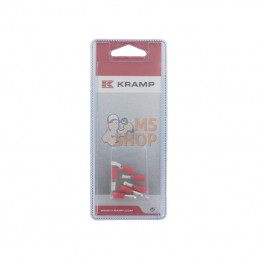 KRLA9090P006; KRAMP BLISTER; Cosse à sertir rouge 4mm (6x); pièce detachée