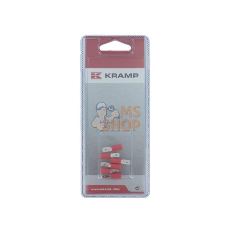 KRLA9255P006; KRAMP BLISTER; Fiche plate 4.8 x 0.8mm (6x); pièce detachée KRLA9255P006; KRAMP BLISTER; Fiche plate 4.8 x 0.8mm (6x); pièce detachée