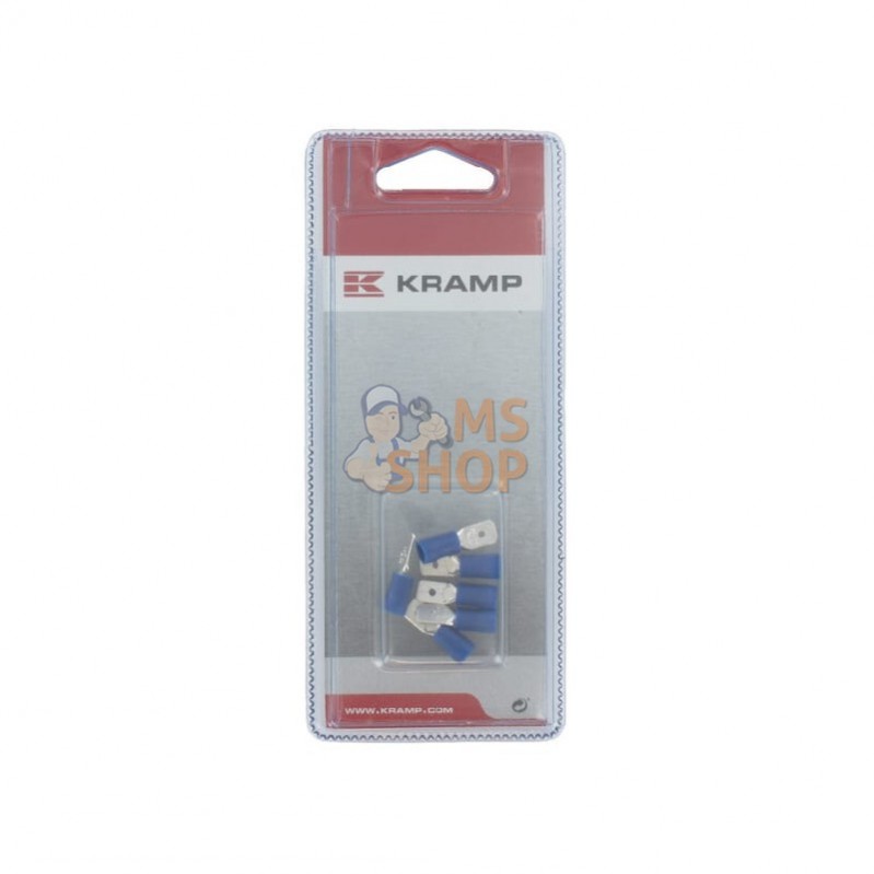 KRLA9120P006; KRAMP BLISTER; Fiche plate 6,3 x 0,8mm (6x); pièce detachée KRLA9120P006; KRAMP BLISTER; Fiche plate 6,3 x 0,8mm (6x); pièce detachée