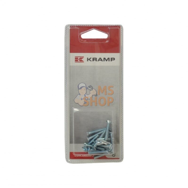 KR963550P020; KRAMP BLISTER; Vis tête fraisée M5x50 galv (x20); pièce detachée KR963550P020; KRAMP BLISTER; Vis tête fraisée M5x50 galv (x20); pièce detachée