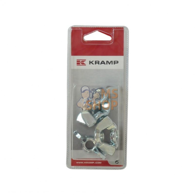 KR31512AMP006; KRAMP BLISTER; Écrou à ailettes galvanisé galvanisé M12 (6x); pièce detachée KR31512AMP006; KRAMP BLISTER; Écrou à ailettes galvanisé galvanisé M12 (6x); pièce detachée