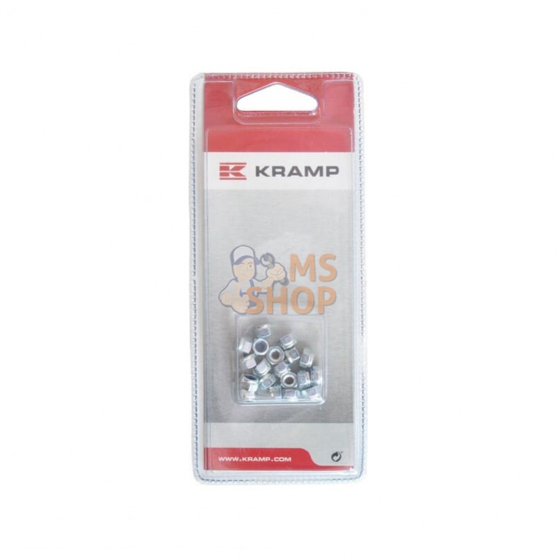 KR9854P020; KRAMP BLISTER; Ecrou autobloquant M4 (20x); pièce detachée KR9854P020; KRAMP BLISTER; Ecrou autobloquant M4 (20x); pièce detachée