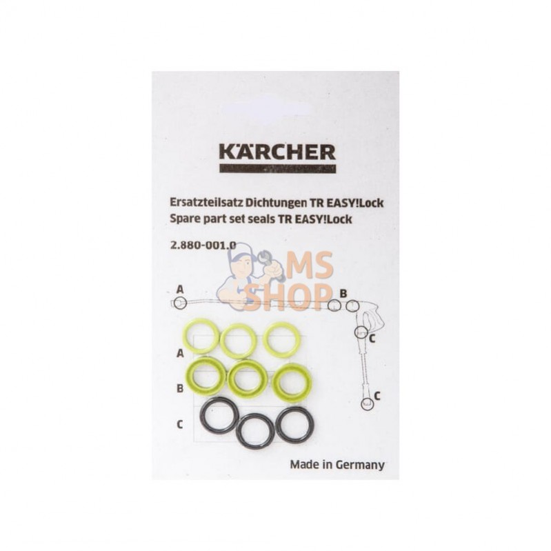 28800010; KÄRCHER; Jeu de pièces détachées joints TR, Kärcher; pièce detachée