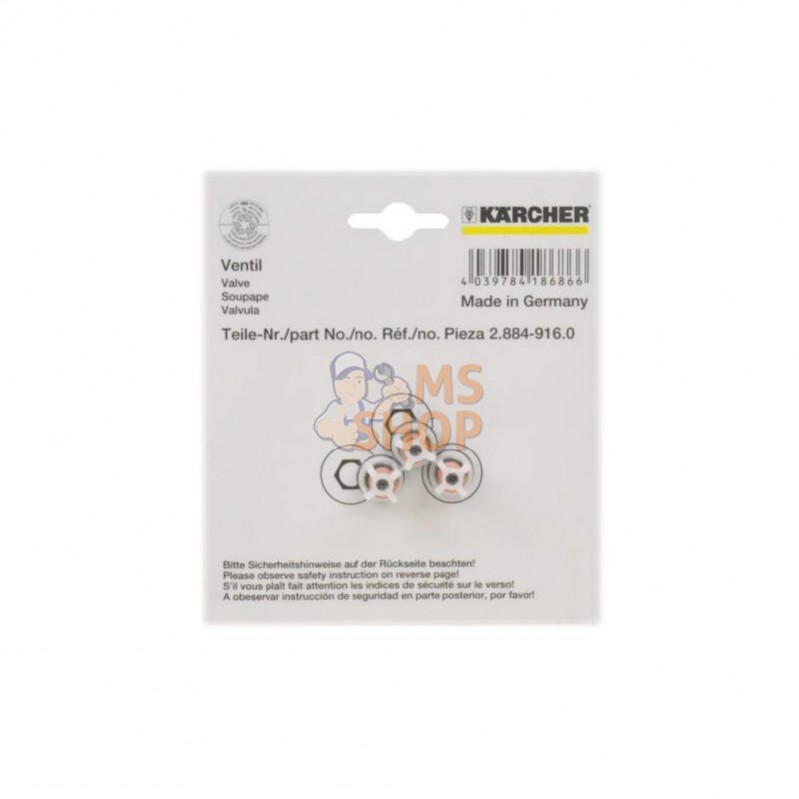 28849160KA; KÄRCHER; Valve (3x), Kärcher; pièce detachée 28849160KA; KÄRCHER; Valve (3x), Kärcher; pièce detachée