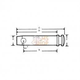 Z319100KR; KRAMP; Axe d'atelage 19x100mm Kramp; pièce detachée