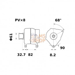 MG481; MAHLE; Alternateur 14V 200A; pièce detachée